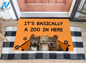 It's Basically A Zoo In Here Cats Doormat | Welcome Mat | House Warming Gift