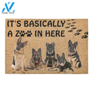 It's Basically A Zoo In Here Corgi Printed Doormat Home Decor