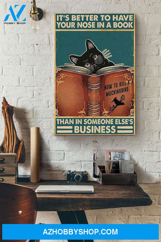 It's Better To Have Your Nose In A Book How To Kill A Mockingbird Canvas And Poster, Wall Decor Visual Art, Halloween Gift, Happy Halloween