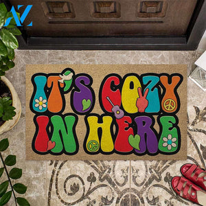 It's Cozy In Here - Hippie Coir Pattern Print Doormat