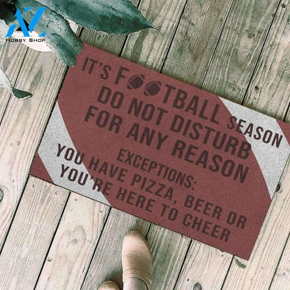 It's Football Season Do Not Disturb Exceptions You Have Pizza Funny Indoor And Outdoor Doormat Gift For Football Lovers Decor Warm House Gift Welcome Mat