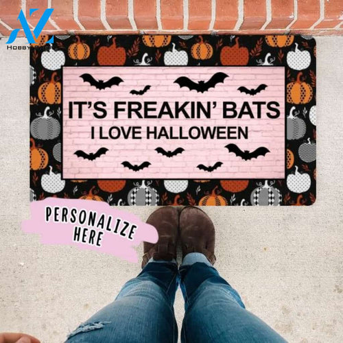 Its Freakin Bats I Love Halloween Door Mat, Halloween Gift, Funny Meme Doormat, Welcome Mat, Halloween Decor, Home Doormat, Halloween Welcome Mat