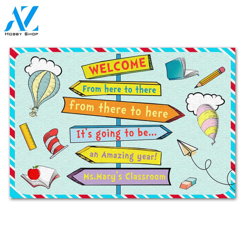 Personalized Back To School Ideas Teacher It's Going To Be An Amazing Year - Custom Classroom Doormat