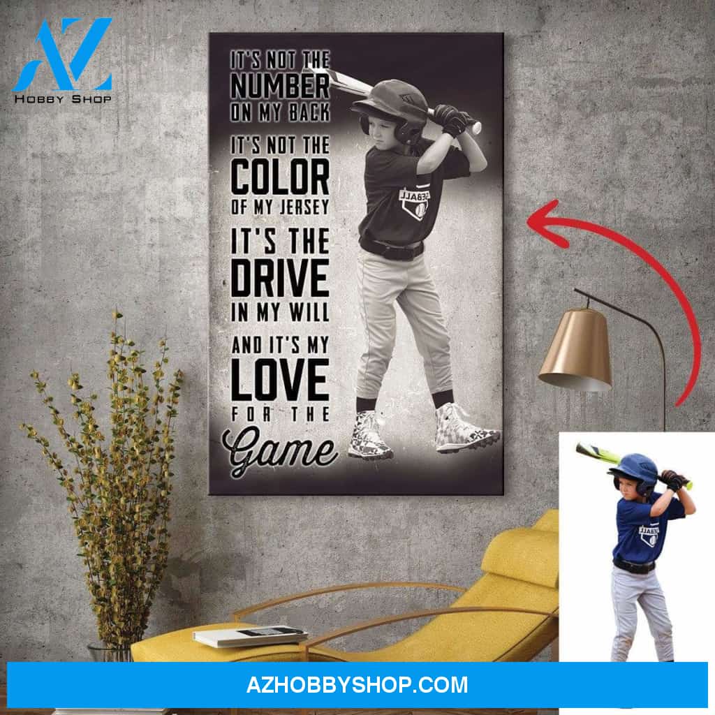 It's My Love For The Game - Baseball custom canvas prints With Photo