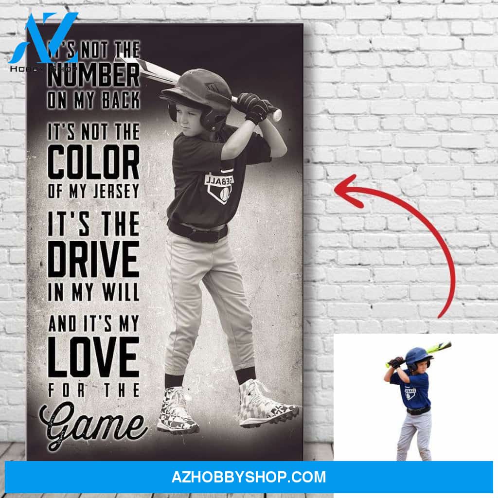 It's My Love For The Game - Baseball custom canvas prints With Photo
