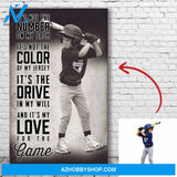 It's My Love For The Game - Baseball custom canvas prints With Photo