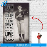 It's My Love For The Game - Softball custom canvas prints With Photo