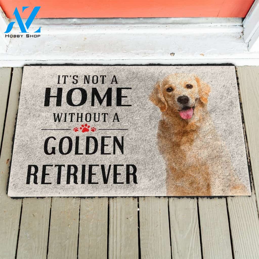 Gearhumans Gearhuman 3D Its Not A Home Without A Golden Retriever Custom Doormat