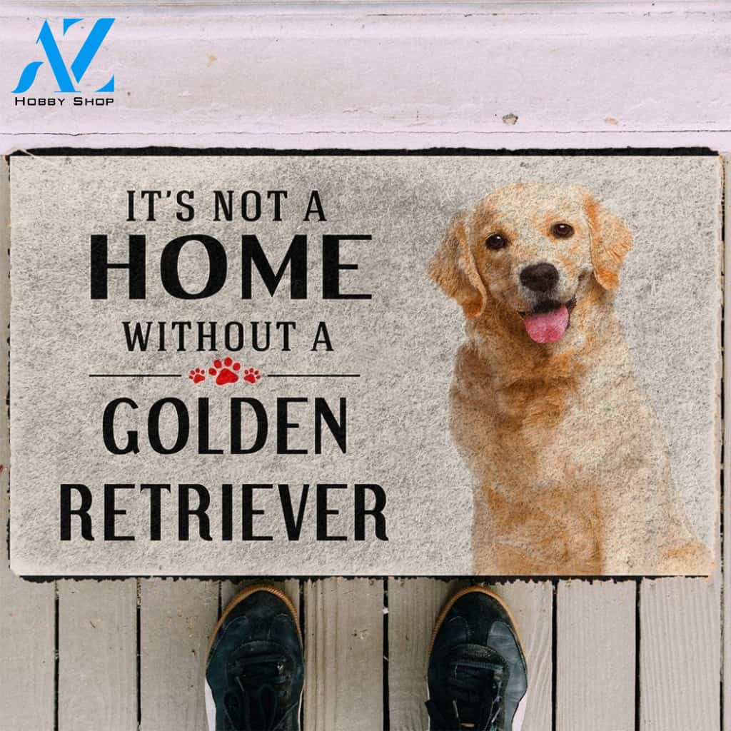 Gearhumans Gearhuman 3D Its Not A Home Without A Golden Retriever Custom Doormat