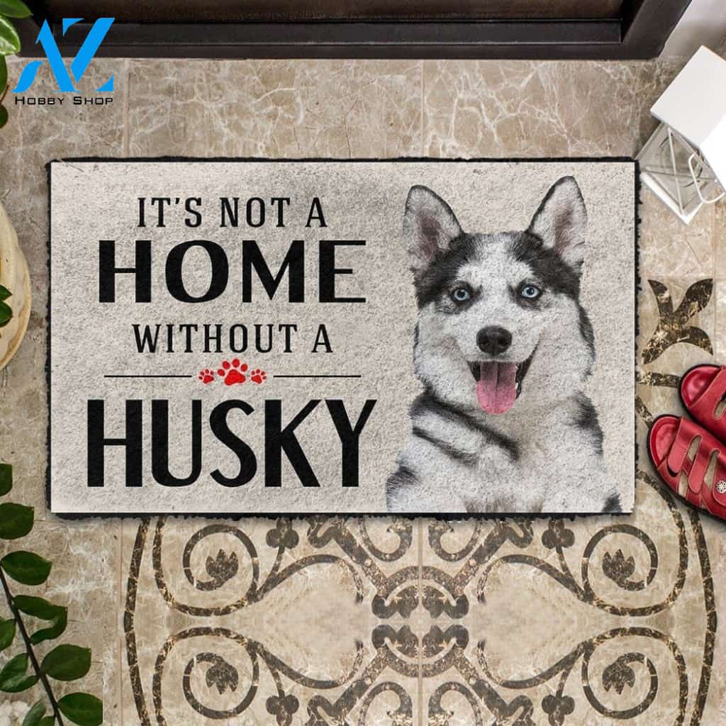 Gearhumans Gearhuman 3D Its Not A Home Without A Husky Custom Doormat