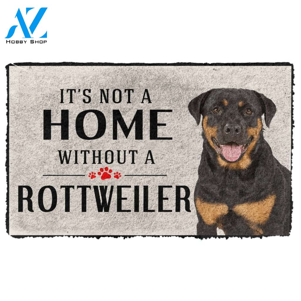 Gearhumans Gearhuman 3D Its Not A Home Without A Rottweiler Custom Doormat