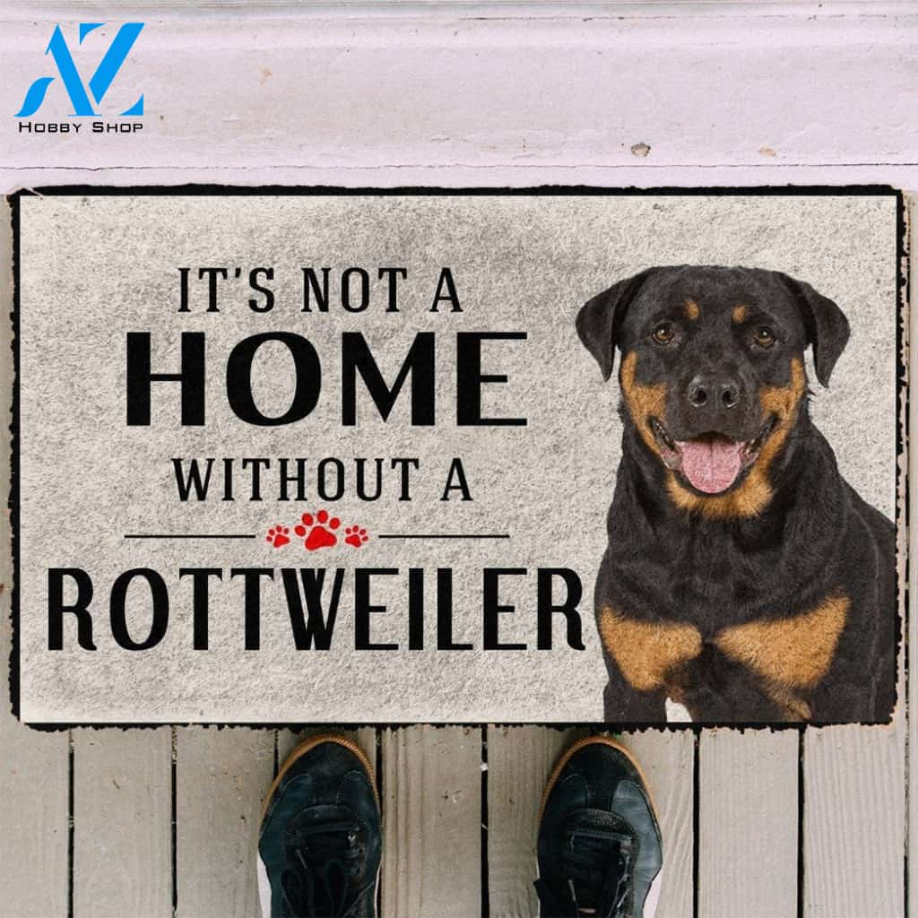 Gearhumans Gearhuman 3D Its Not A Home Without A Rottweiler Custom Doormat