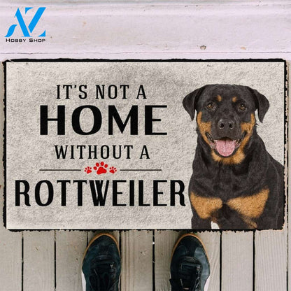 Gearhumans Gearhuman 3D Its Not A Home Without A Rottweiler Custom Doormat