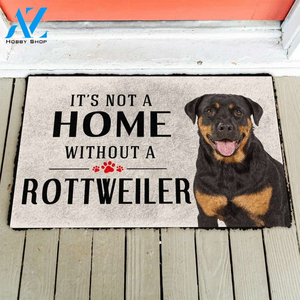 Gearhumans Gearhuman 3D Its Not A Home Without A Rottweiler Custom Doormat