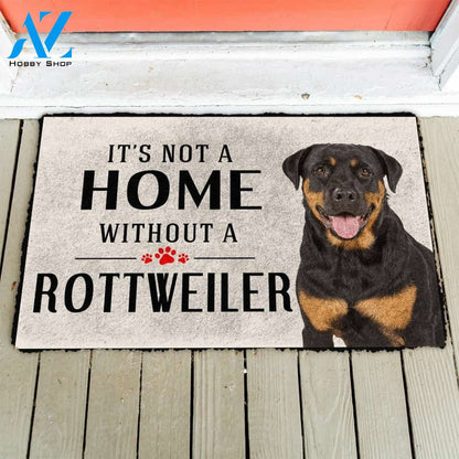 Gearhumans Gearhuman 3D Its Not A Home Without A Rottweiler Custom Doormat