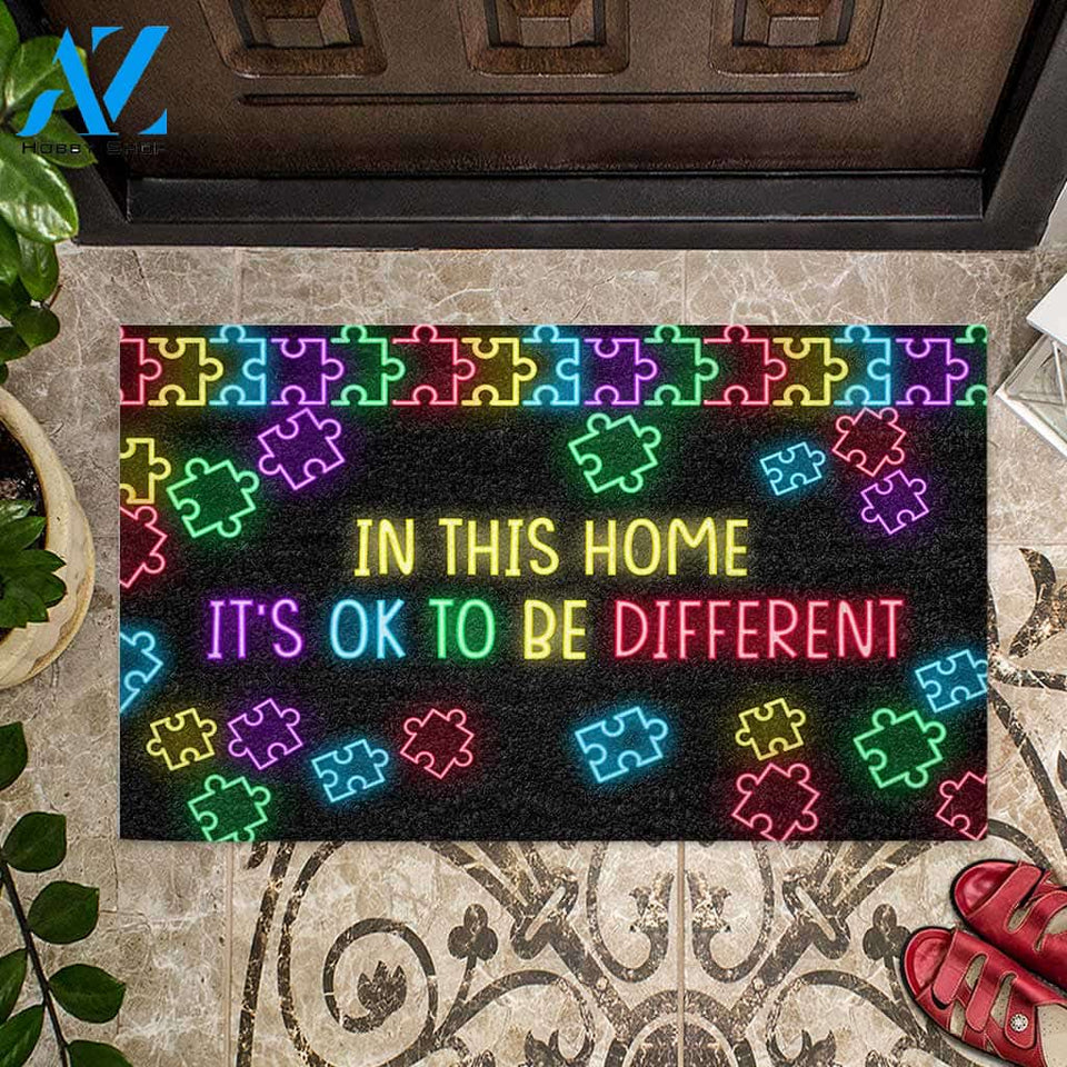 It's OK To Be Different - Autism Awareness Doormat
