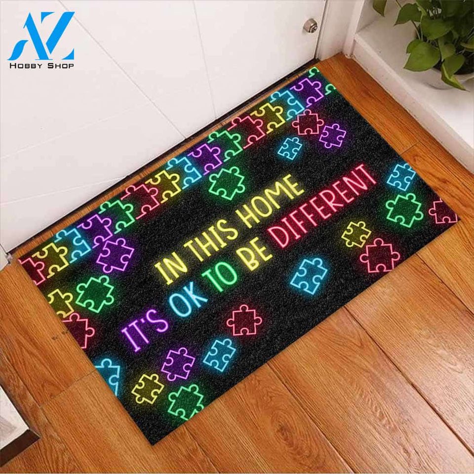 It's OK To Be Different - Autism Awareness Doormat