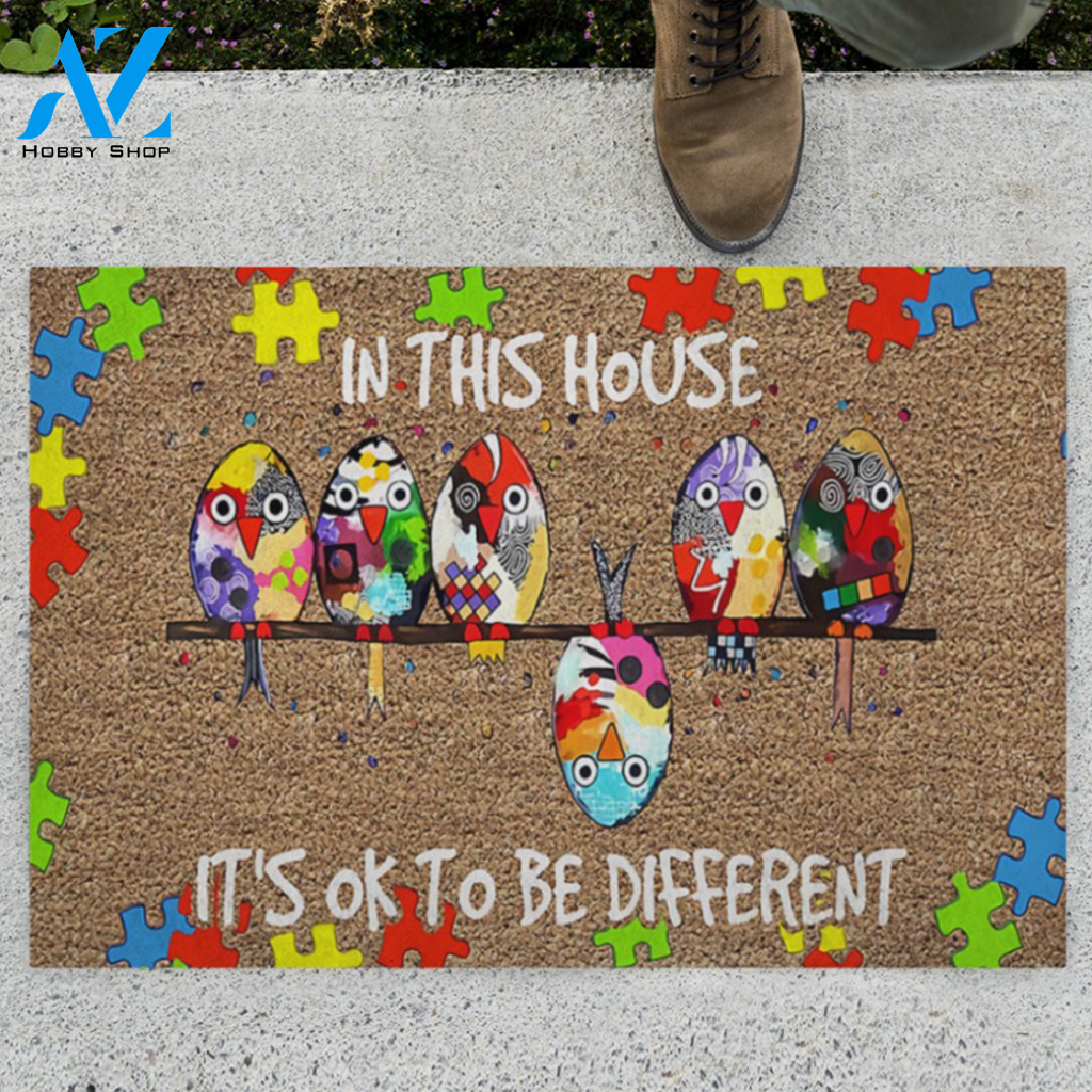 It's Ok To Be Different Autism Doormat 04 | Welcome Mat | House Warming Gift