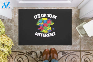 It's Ok To Be Different Autism Awareness Elephant Doormat Doormat Welcome Mat Housewarming Gift Home Decor Funny Doormat Gift For Elephant Lovers