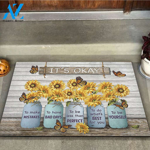 It's Okay - Sunflower Doormat