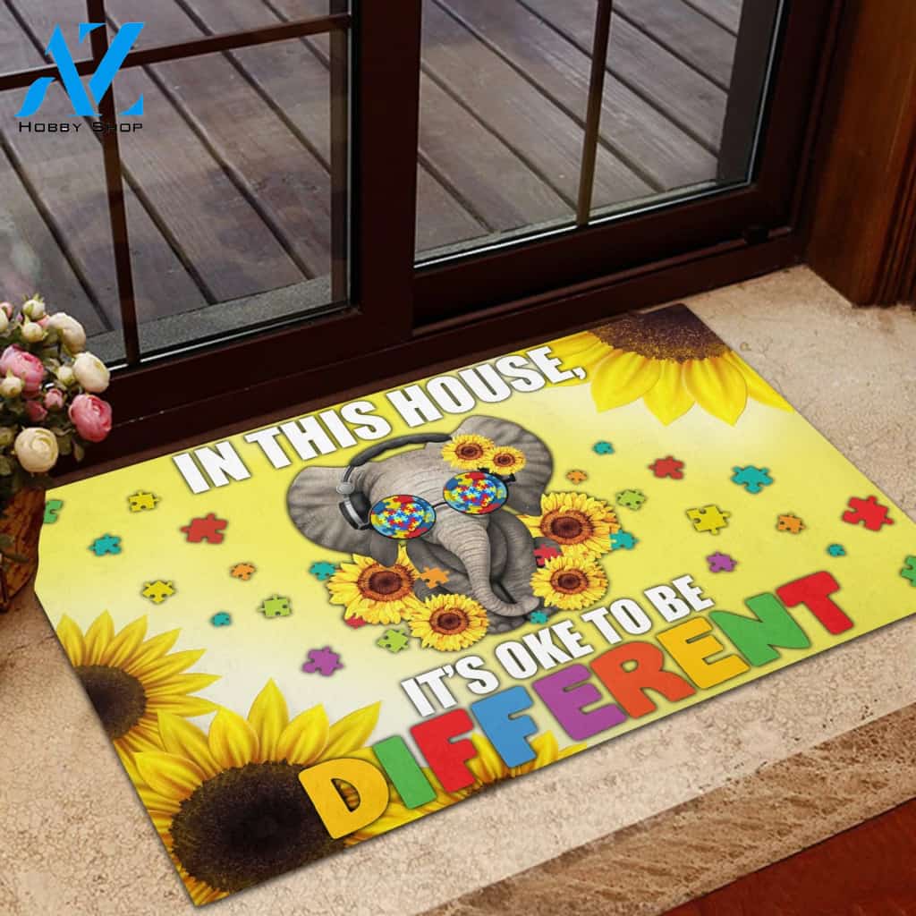 It's Oke To Be Different Autism Doormat