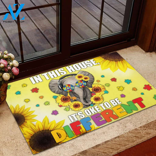 It's Oke To Be Different Autism Doormat