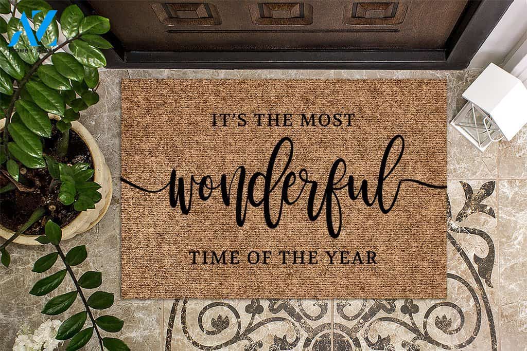 Its the Most Wonderful Time of the Year Christmas Doormat | Welcome Mat | House Warming Gift