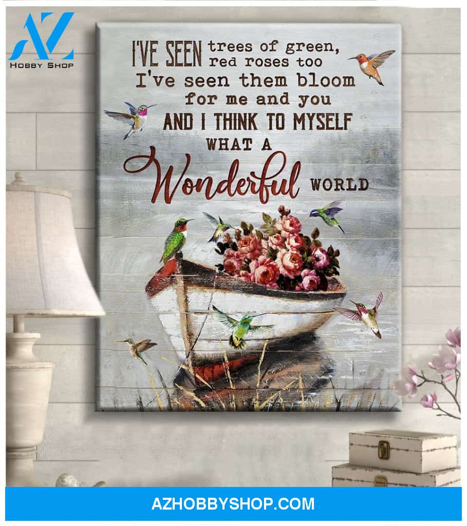 I've seen Trees of Green Humming Bird Canvas And Poster, Wall Decor Visual Art