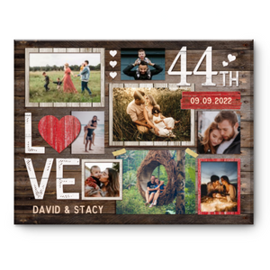 44th Wedding Anniversary Gift, 44th Anniversary Photo Collage, 44th Anniversary Gift