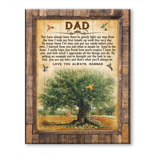 Meaningful Gift For Dad, Thank You Gift For Dad, Dad Canvas Print