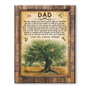 Meaningful Gift For Dad, Thank You Gift For Dad, Dad Canvas Print