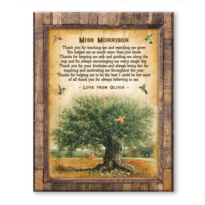 Thank You Gift For Teacher, Teacher Appreciation Gift From Student, Teacher Gifts, Tree Wall Art