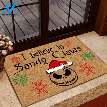 Jack, Christmas Doormat I Believe In Sandy Claws | Welcome Mat | House Warming Gift
