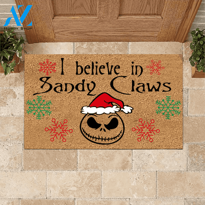 Jack, Christmas Doormat I Believe In Sandy Claws | Welcome Mat | House Warming Gift