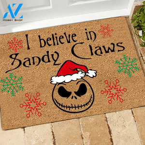 Jack, Christmas Doormat I Believe In Sandy Claws | Welcome Mat | House Warming Gift
