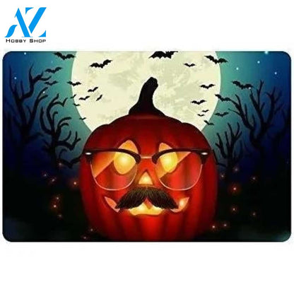 Jack-O-lantern Pumkin Moon Night Halloween Doormat Indoor and Outdoor Mat Entrance Rug Funny Home Decor Closing Gift Gift for Friend Idea