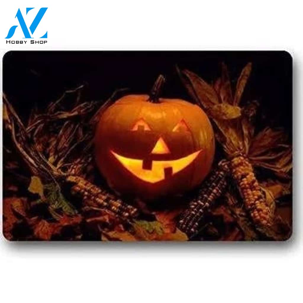 Jack-O-Lantern Pumpkin Halloween Doormat Indoor and Outdoor Mat Entrance Rug Funny Home Decor Closing Gift Gift for Friend Idea