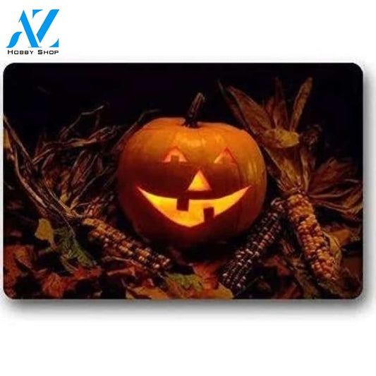 Jack-O-Lantern Pumpkin Halloween Doormat Indoor and Outdoor Mat Entrance Rug Funny Home Decor Closing Gift Gift for Friend Idea