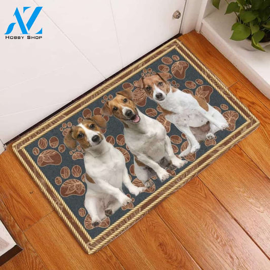 Jack Russell Terrier Paw Doormat, Dog Welcome Mat, Funny Welcome Mats for Dogs Lovers