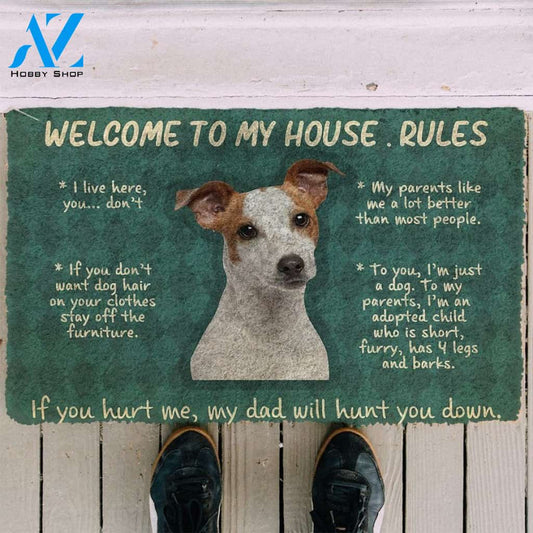 Jack Russell Terrier Welcome To My House Rules Doormat