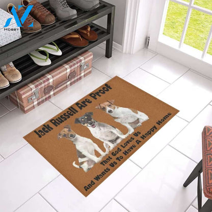 Jack Russells Are Proof That God Loves Us Printed Doormat Home Decor