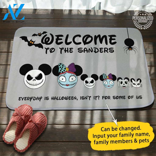 Jack Sally Diney Personalized Doormat