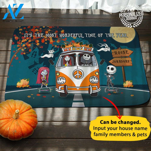 Jack Sally Family Personalized Name Doormat