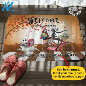 Jack Sally Family Personalized Name Doormat
