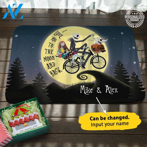 Jack & Sally Love Personalized Doormat