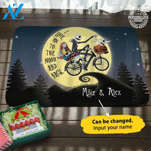 Jack & Sally Love Personalized Doormat