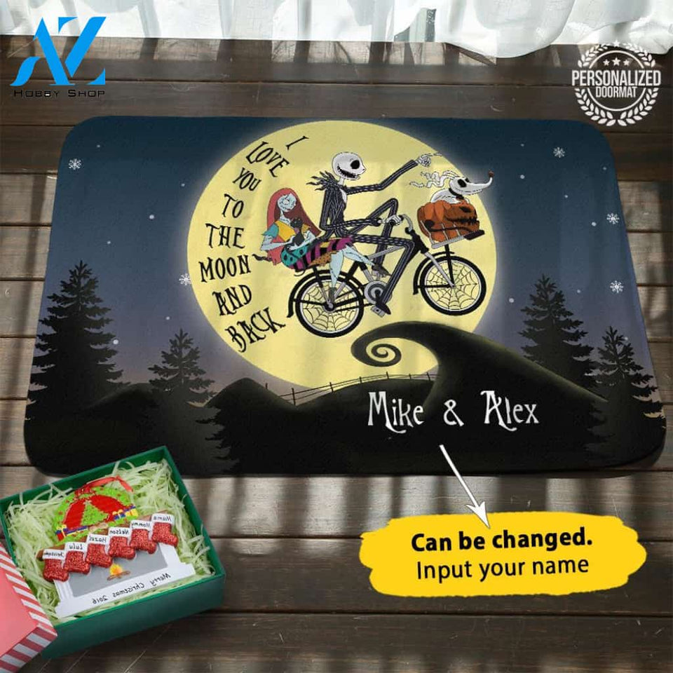 Jack & Sally Love Personalized Doormat