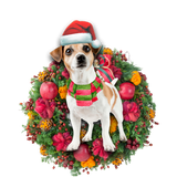 Godmerch- Ornament- Jack Russell Terrier Christmas Ornament, Happy Christmas Ornament, Car Ornament