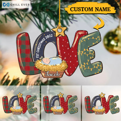Love Baby's First Chrisrmas 2022 Acrylic Ornament CTH01