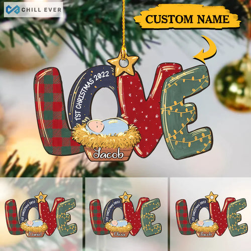 Love Baby's First Chrisrmas 2022 Acrylic Ornament CTH01